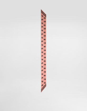 Dolce & Gabbana Twill headscarf with all-over DG logo print (6x100) Print FS215AGDB7Y