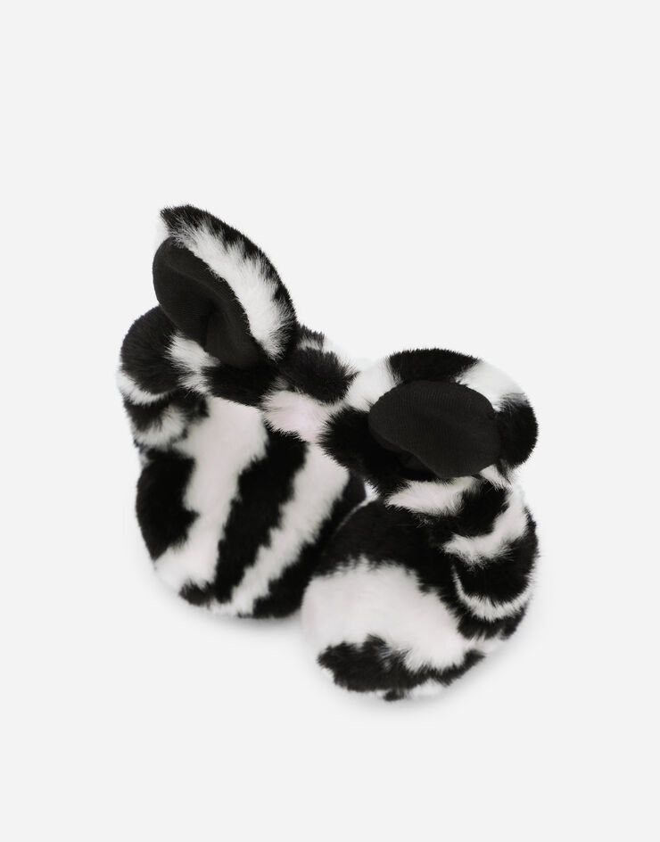 Zebradesign faux fur earmuffs in Multicolor Dolce&Gabbana®