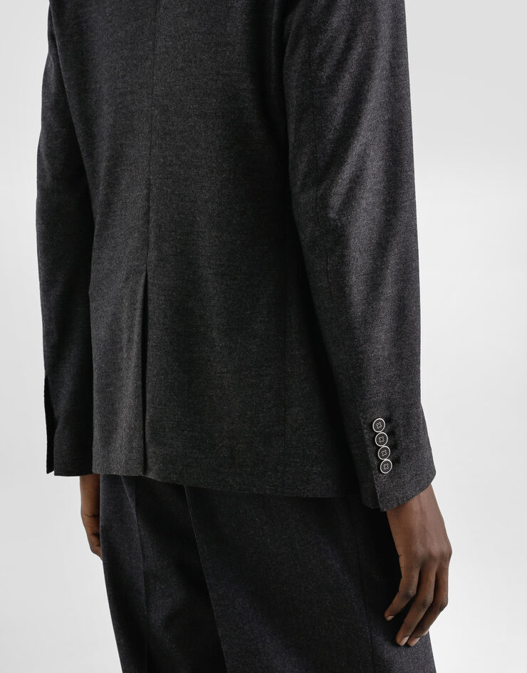 Dolce & Gabbana Single-breasted taormina wool jersey jacket Grey G2UQ3THU7VA