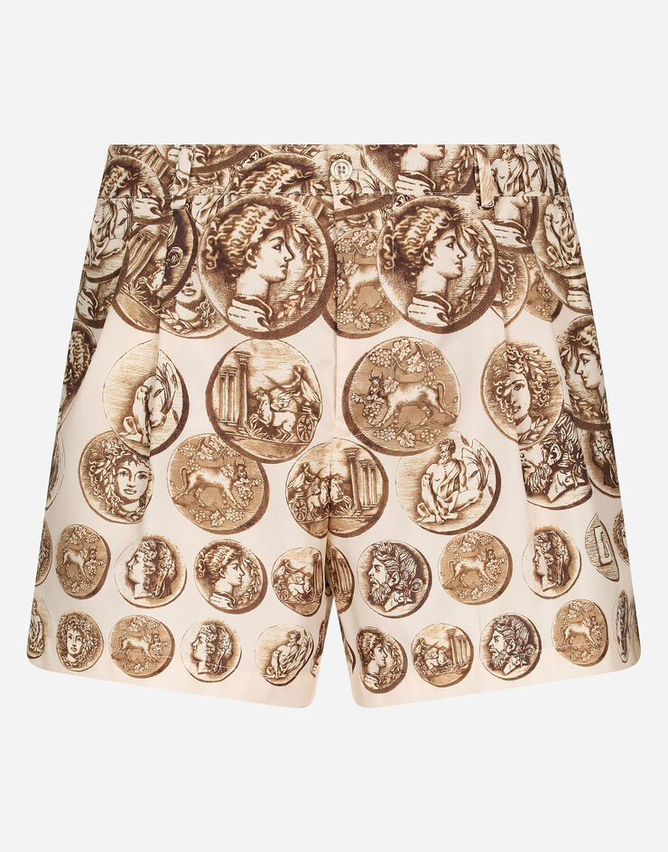 Dolce & Gabbana Coin print swim shorts White M4E68TFIM3R