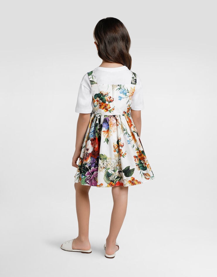 Dolce & Gabbana فستان بوبلين بطبعة زهور مطبعة L54DH8HS5TV