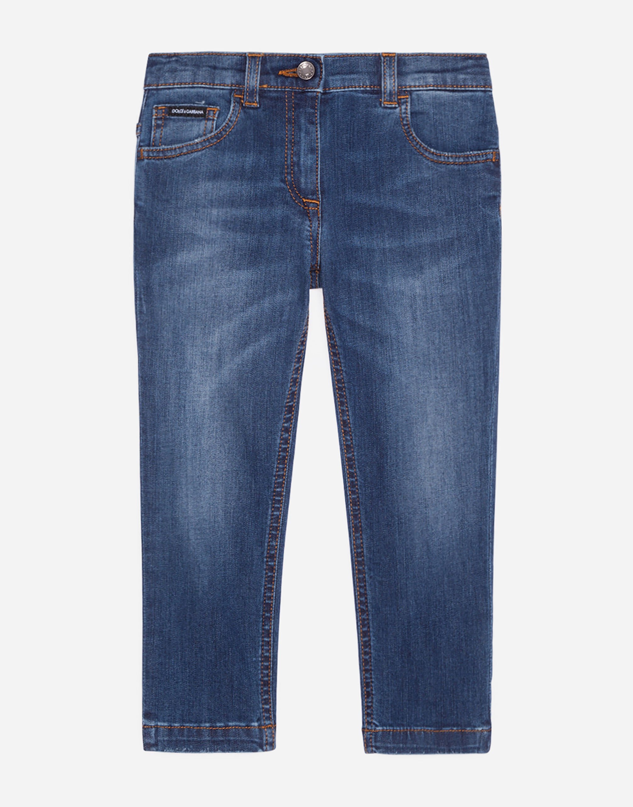 Dolce & Gabbana Jeans skinny aus gewaschenem stretchdenim SCHWARZ LB1A58G0U05