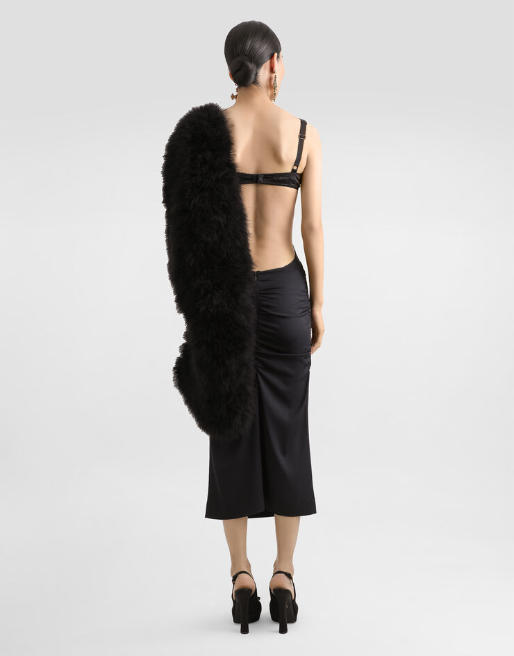 Dolce & Gabbana Marabou jacket Black F27FJFGDC2S