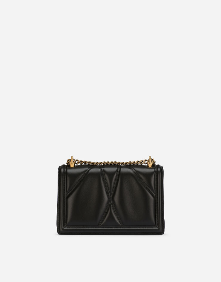 Dolce & Gabbana Mittelgroße Tasche Devotion aus Matelassé-Nappaleder Schwarz BB7158AW437