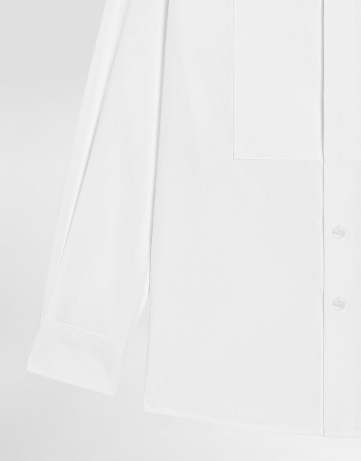 Dolce & Gabbana Poplin shirt with DG embroidery White L43S88G7P1X