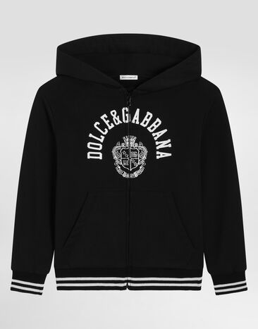 Dolce & Gabbana Hooded sweatshirt with print Black L4JWKLG7PTH
