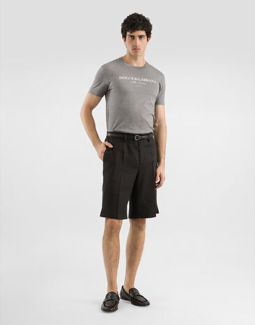 Dolce & Gabbana cotton t-shirt with print Grey G8RN8TG7O9Y