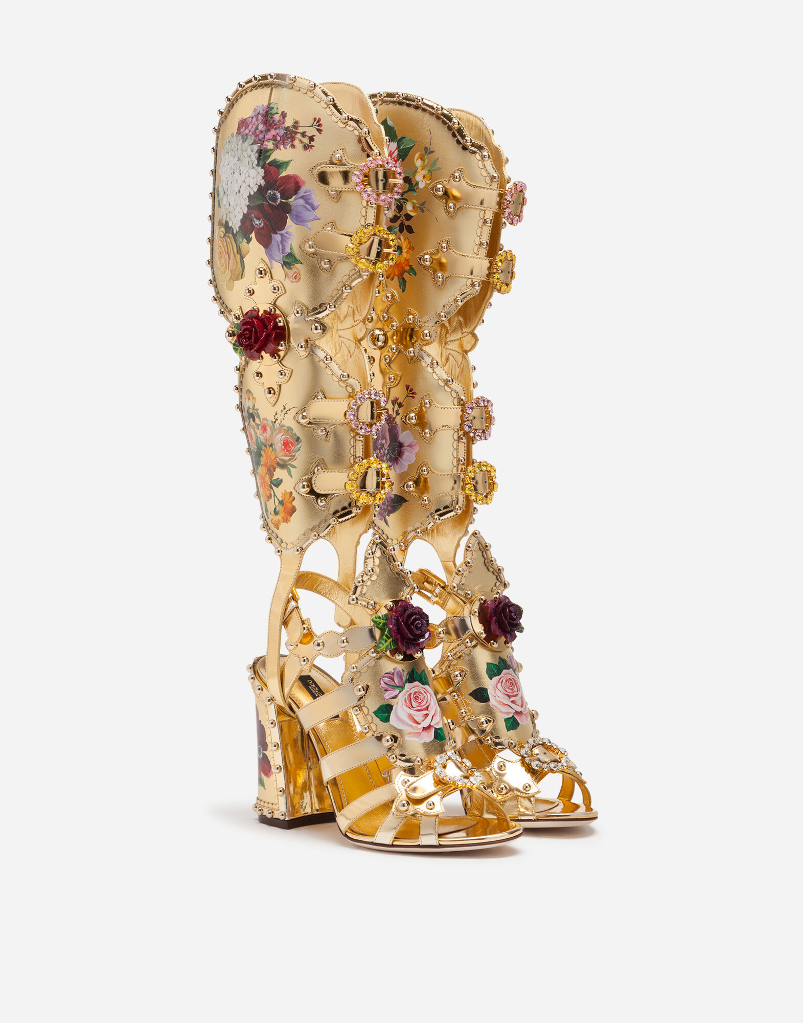 Flower gladiator sandals deals