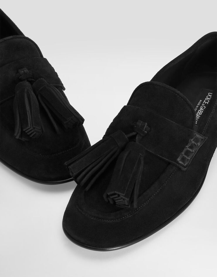 Dolce & Gabbana Split calfskin slipper Black A50734AT441