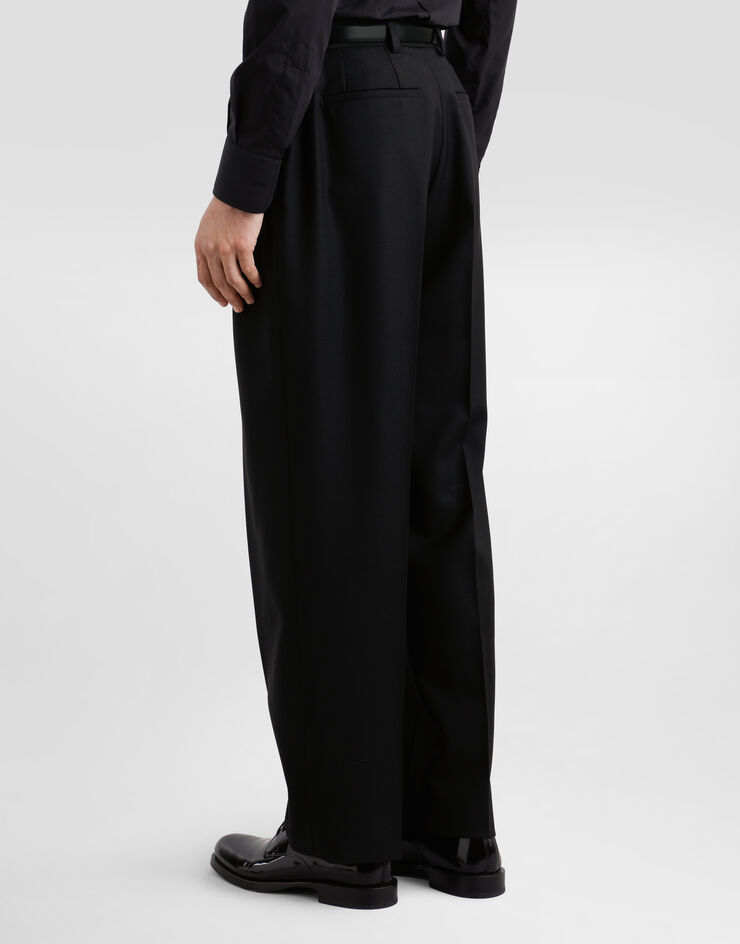 Dolce & Gabbana Wool gabardine trousers Black GP166TFU21E