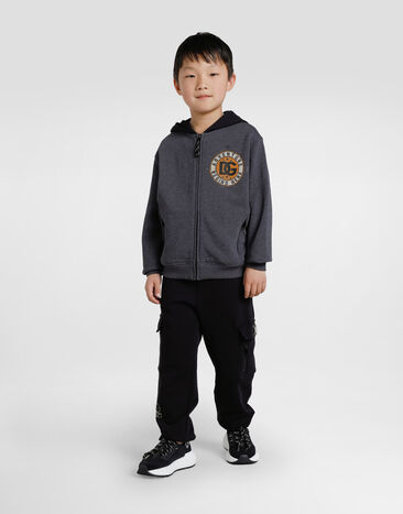 Dolce & Gabbana Zipped hoodie with DG compass print Multicolor L4JWMLG7PIU