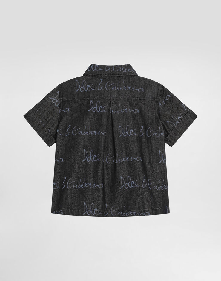 Dolce & Gabbana Camisa vaquera con logotipo Dolce&Gabbana Multicolor L14S22LDC87