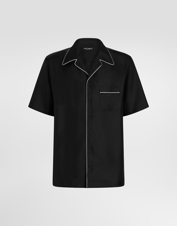 Dolce & Gabbana Hawaii silk twill shirt Black G5KS3ZFU1XB