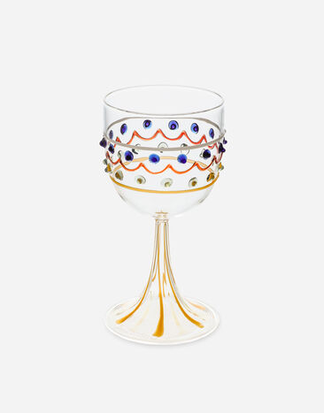 Dolce & Gabbana Bicchiere Vino Rosso Multicolore TCB002TCALV