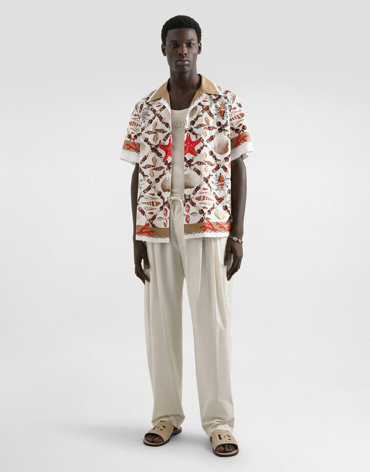 Dolce & Gabbana shell-print hawaii poplin shirt Multicolor G5JH9TFI5L2