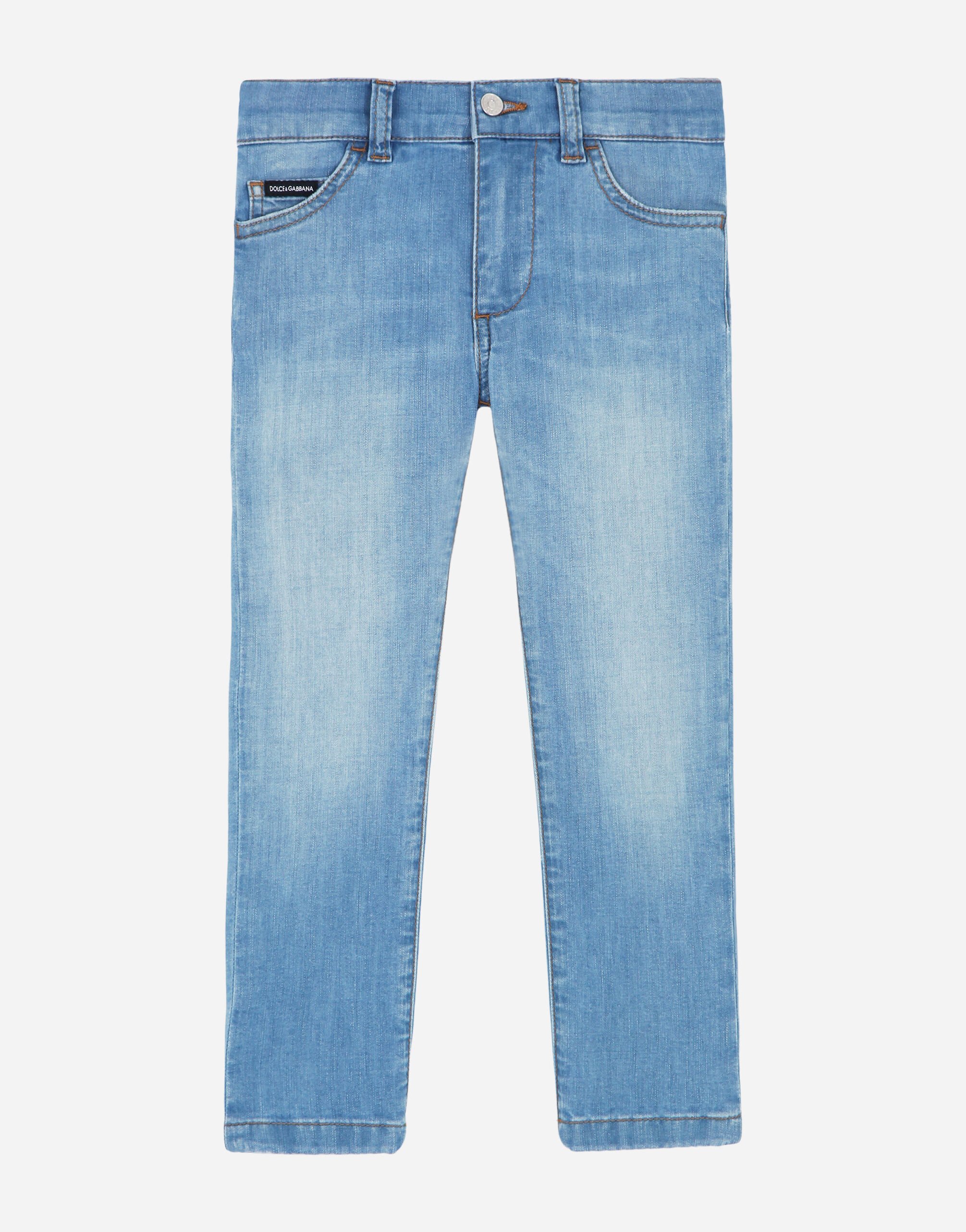 Dolce&Gabbana Stretch slim fit baby blue jeans Multicolor L44P32HJMPB