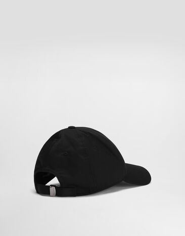 Dolce & Gabbana كاب بيسبول قطني ببطاقة موسومة Black GH590AGK313