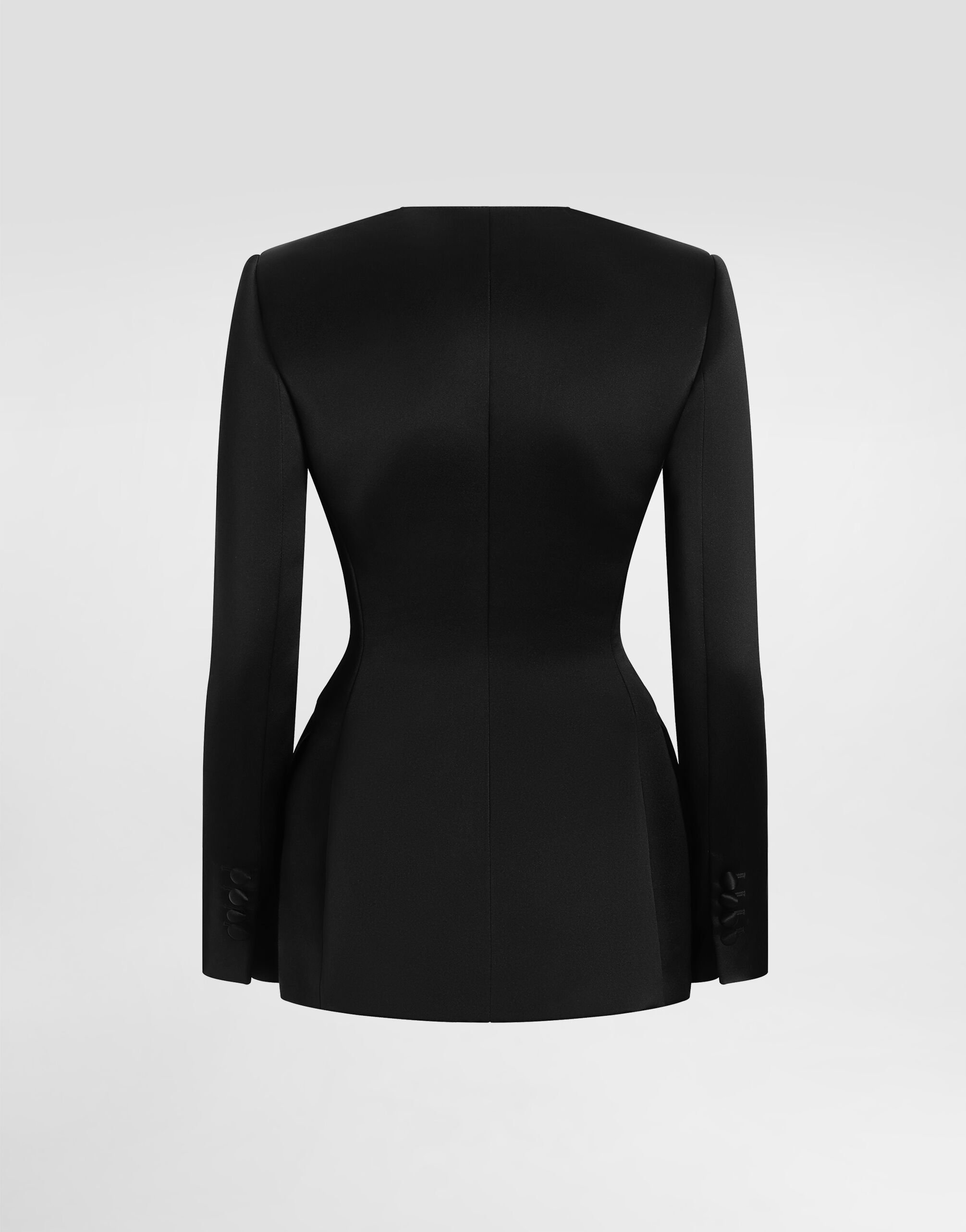 ジャケット DOLCE  GABBANA Women Outer F27AAT FUGN7 N0000 NERO Black Single-breasted duchess jacket with conical cups in Black