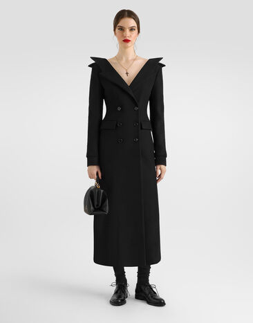 Dolce & Gabbana Wool coat Black F0X1ZTHU2AX
