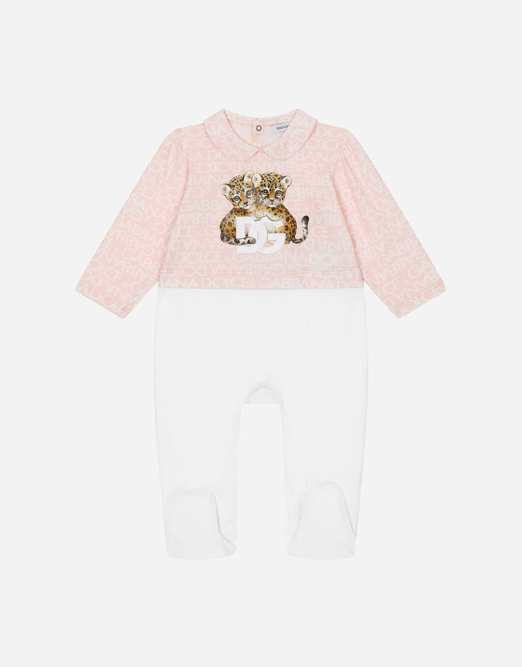 Dolce&Gabbana 3-piece gift set in jersey with all-over logo print Multicolor L2JO1UG7KQ6