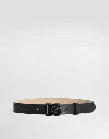 Dolce & Gabbana Calfskin belt with DG logo Black EC0083AI668
