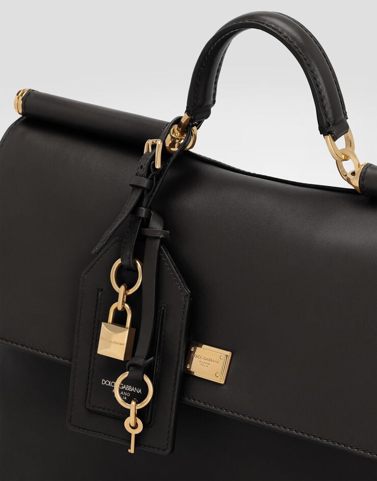 Dolce & Gabbana My Sicily handbag in plongé calfskin Black BB7814B7321