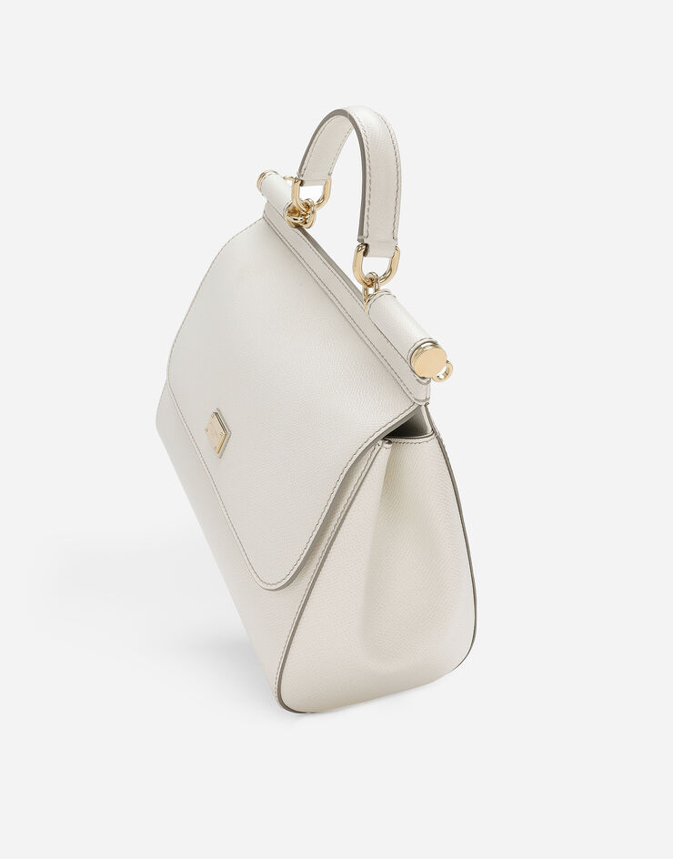 Dolce & Gabbana Medium Sicily handbag in dauphine leather White BB4347A1001