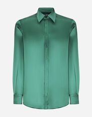 Dolce&Gabbana Silk satin Martini-fit shirt Multicolor G038TTFJPAF