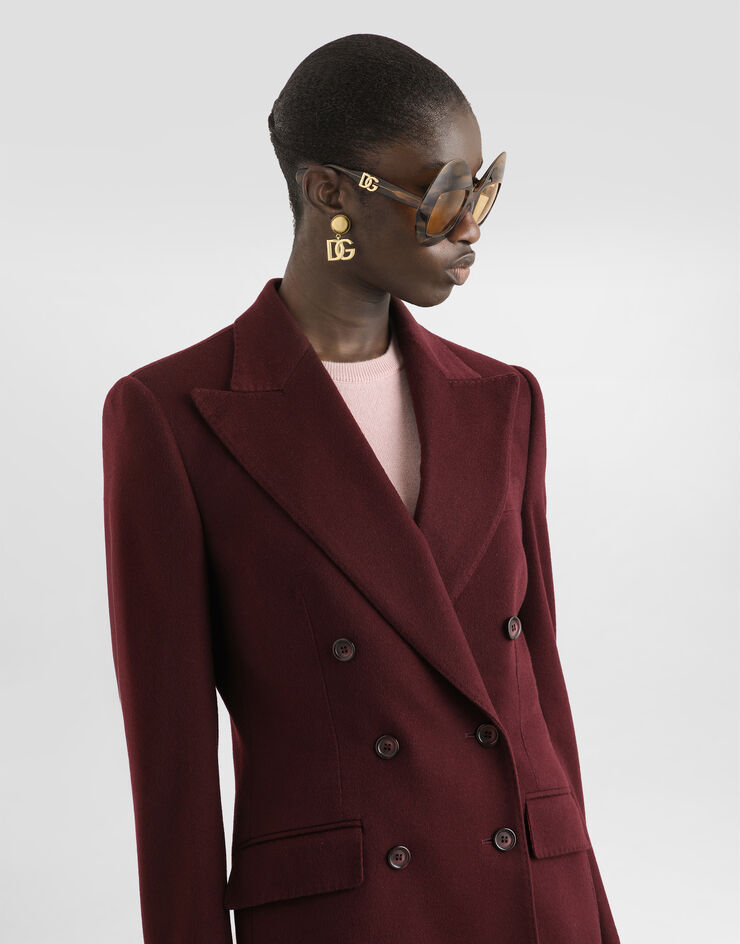 Dolce & Gabbana Double-breasted cashmere jacket Purple F29KKTFU29R