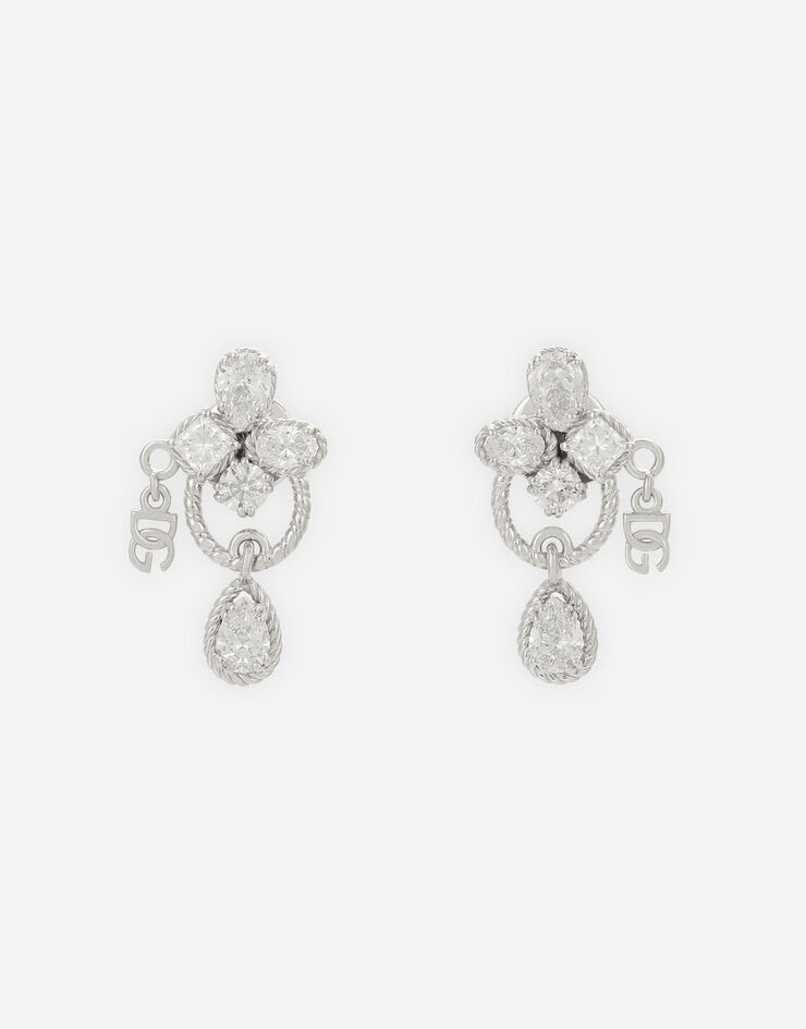 Dolce & Gabbana Easy Diamond earrings in white gold 18Kt and diamonds White WEQD2GWDIA1