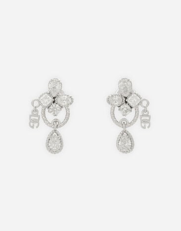 Dolce & Gabbana Easy Diamond earrings in white gold 18Kt and diamonds Gold WSQB1GWPE01