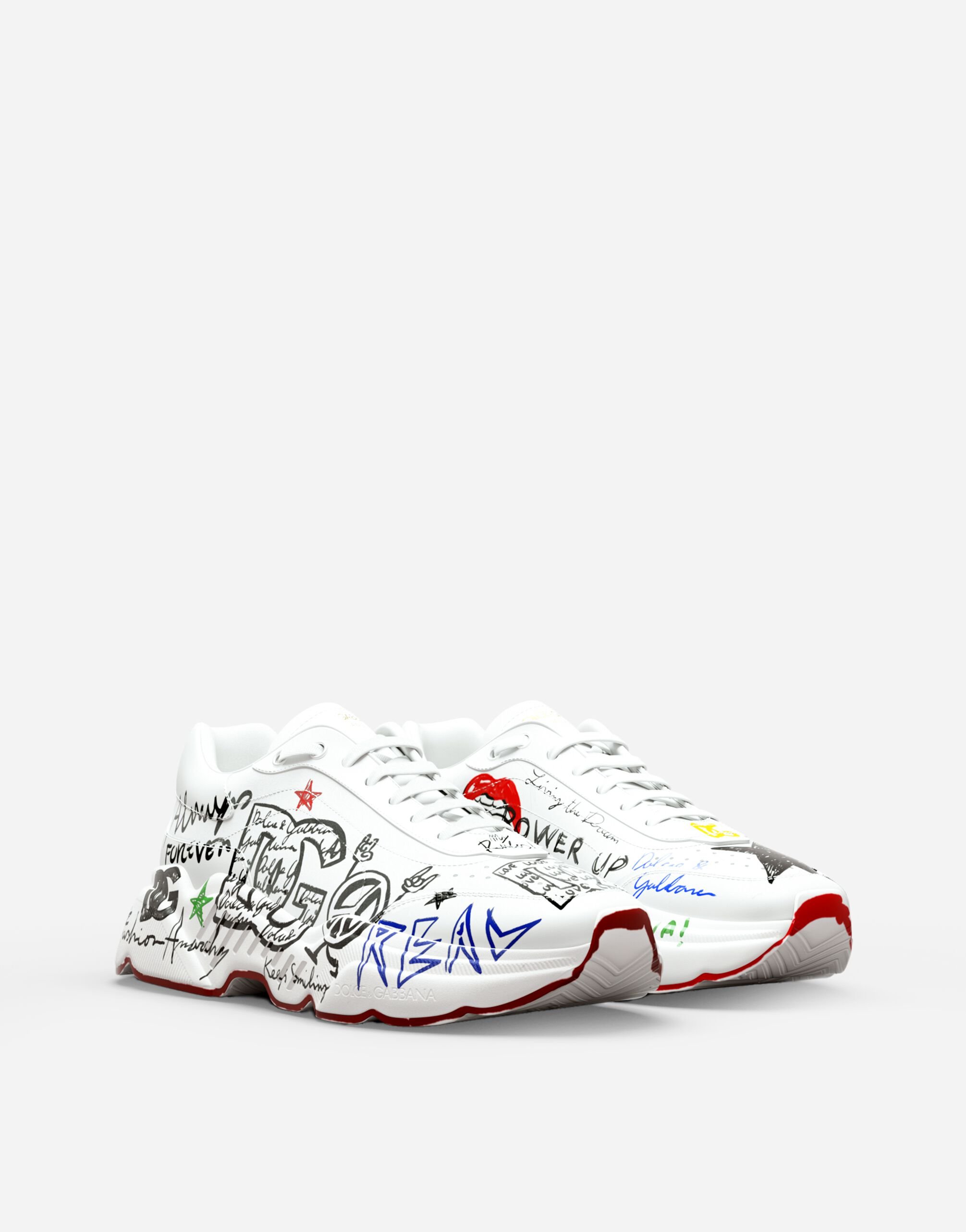 Calfskin nappa Daymaster sneakers in Multicolor for Women Dolce Gabbana