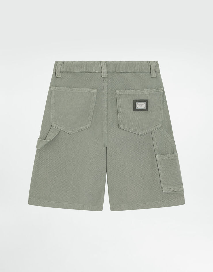 Dolce & Gabbana Canvas bermuda shorts Green L44Q04LY104