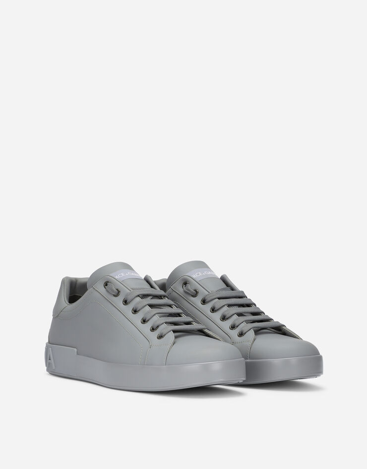 Calfskin Portofino sneakers in Grey for Men | Dolce&Gabbana®
