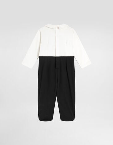 Dolce & Gabbana Interlock and jersey romper with embroidery Multicolor L1JOBPG7PMP