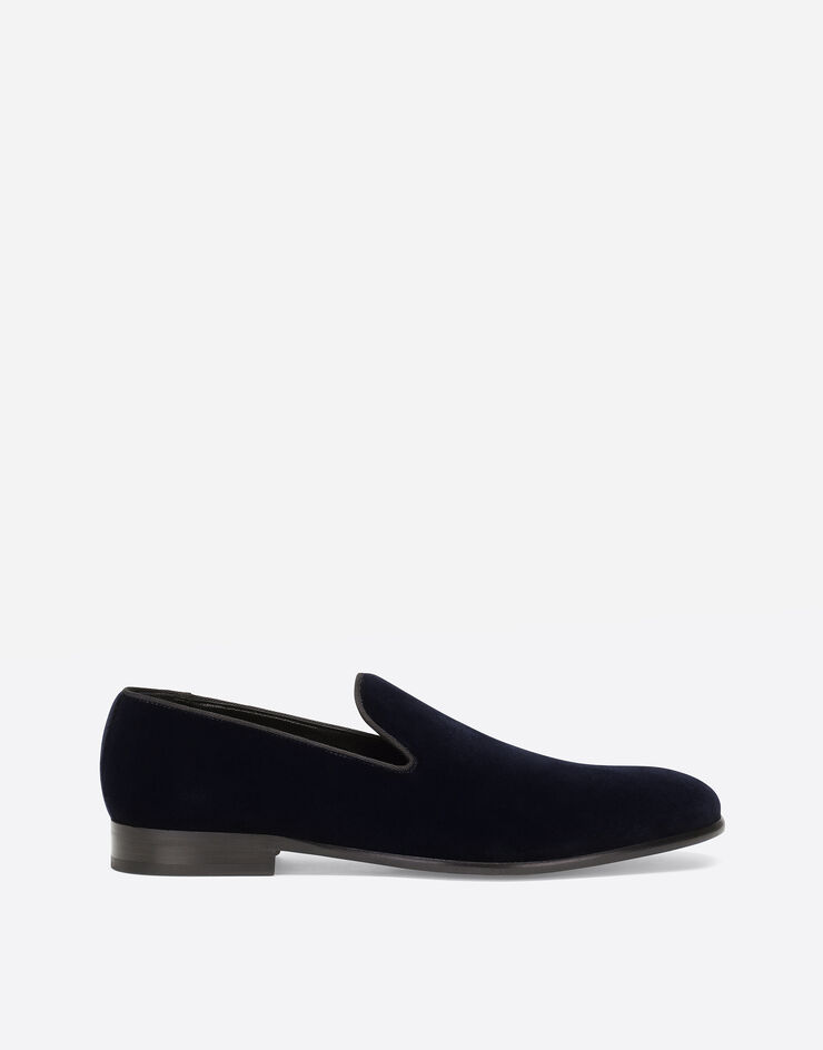Dolce & Gabbana Cotton velvet slippers Blue A50396A6808