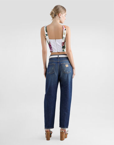 Dolce & Gabbana Jean boyfriend en denim Multicolor FTC7CDG8MR2