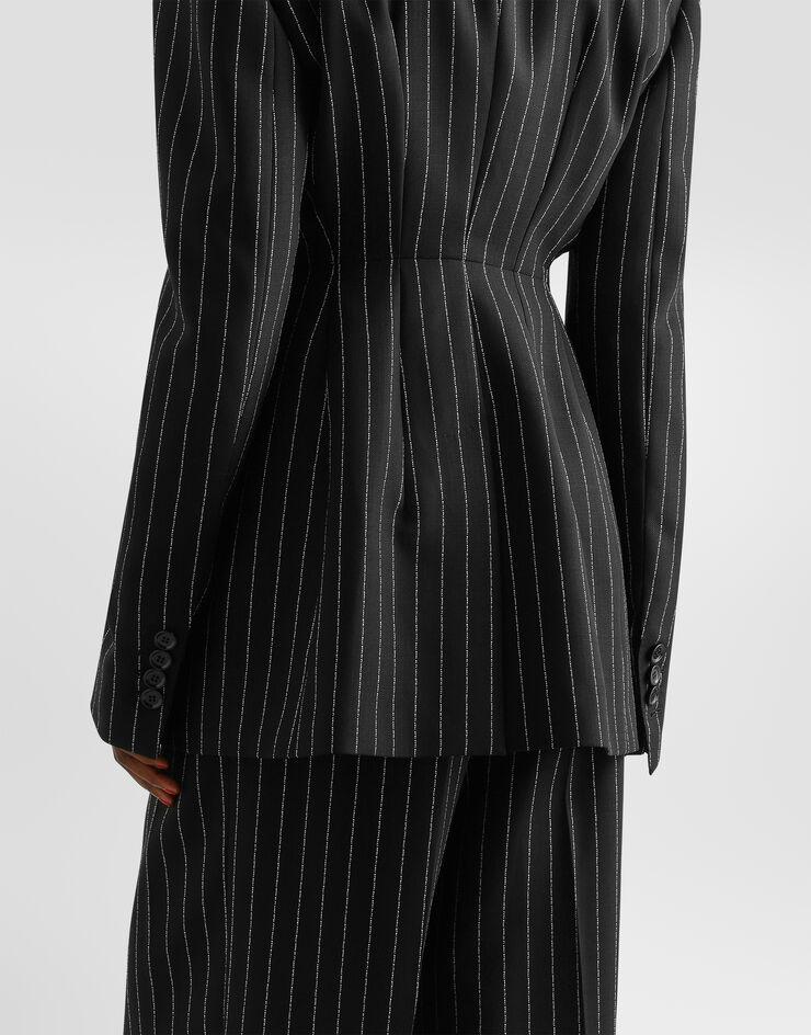 Dolce & Gabbana Single-breasted pinstripe virgin wool jacket Dolce & Gabbana Single-breasted pinstripe virgin wool jacket Multicolor F2JCMTFR22V