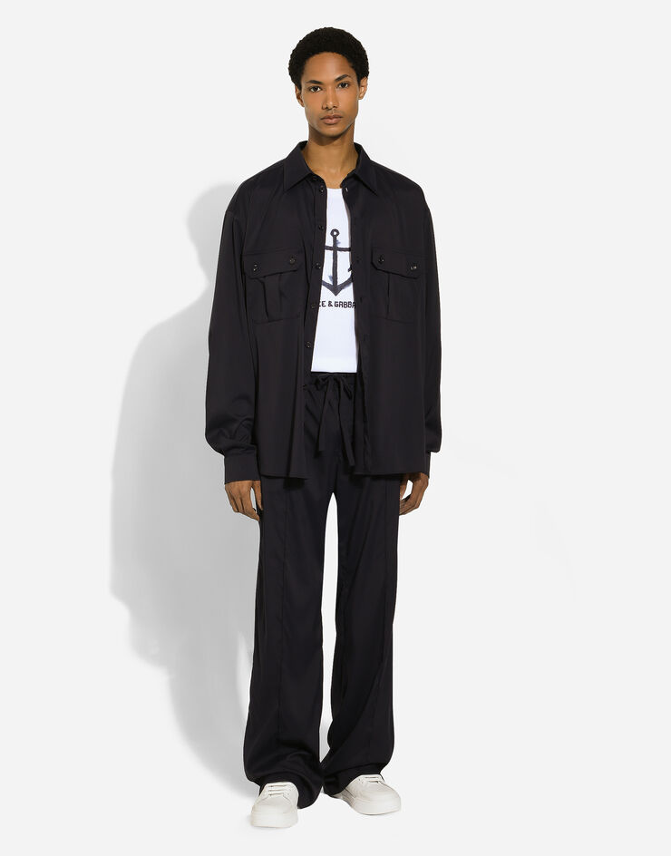 Dolce & Gabbana Technical fabric shirt with pockets 蓝 G5LI2TFURHJ