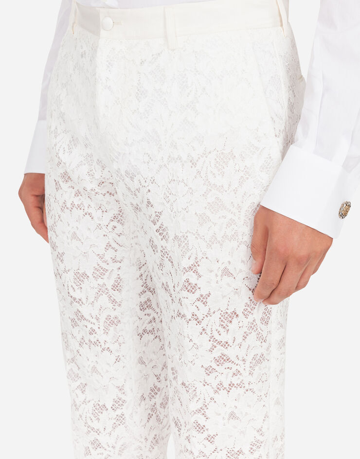Dolce & Gabbana Pants in cordonnet lace 白 GY7BMTFLM9V