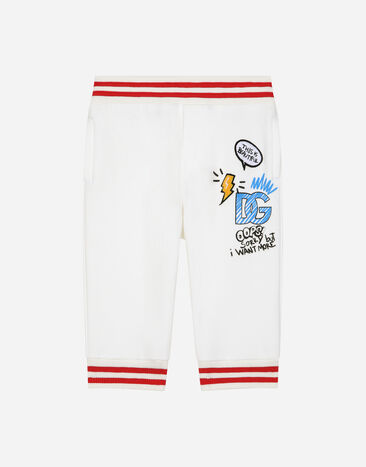 Dolce & Gabbana Pantalón de chándal de punto con estampado DG Disegno Multicolor L1JPJMII7FB