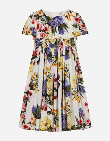 Dolce & Gabbana Vestido de popelina con estampado de jardín Imprima L53DU2HS5Q5
