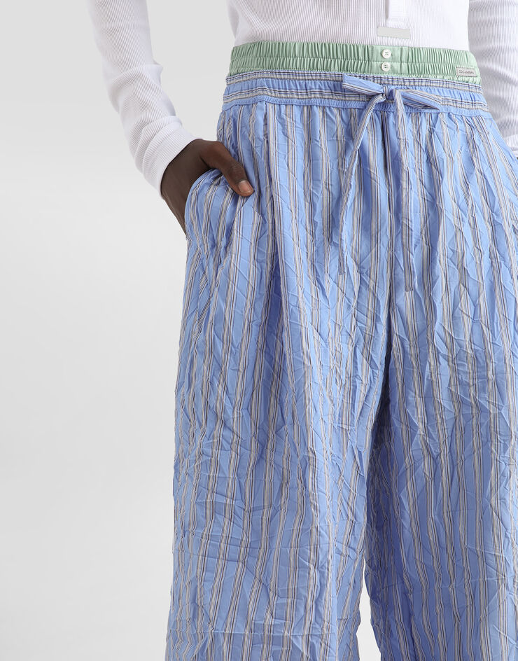 Dolce & Gabbana Viscose vanity trousers Multicolor GP1N9TFBMFS