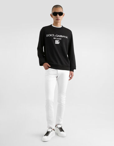 Dolce & Gabbana White regular stretch jeans Multicolor GYJCCDG8OX2