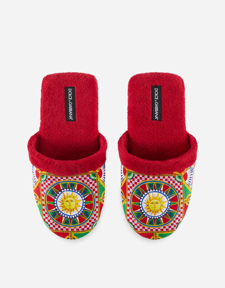 Dolce & Gabbana Cotton Terry Slippers Multicolor TCF001TCAAR