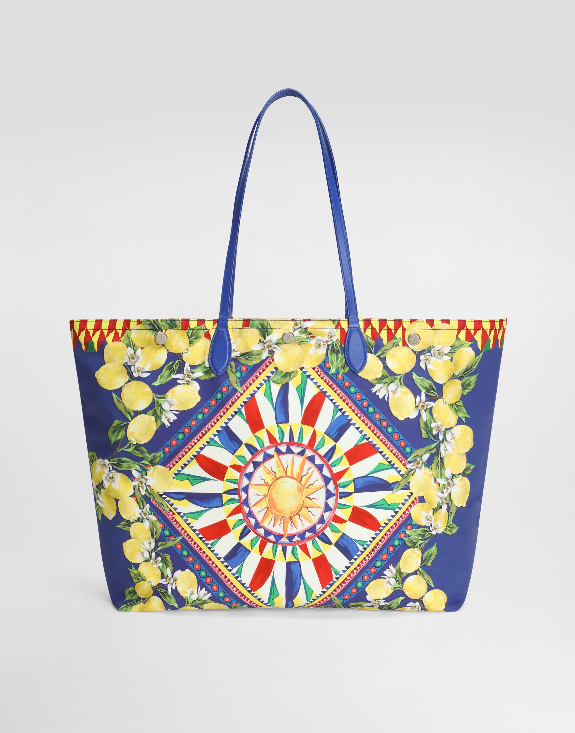 Essenza shopping bag in printed poplin in Multicolor for Men