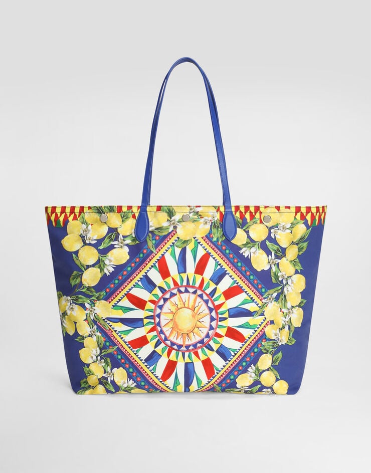 Dolce & Gabbana Essenza shopping bag in printed poplin Dolce & Gabbana Essenza shopping bag in printed poplin Multicolor BM2658A0645