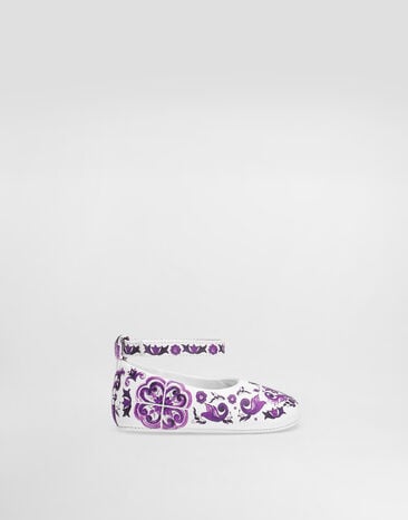 Dolce & Gabbana Majolica-print nappa leather ballet flats Multicolor DK0065AC513
