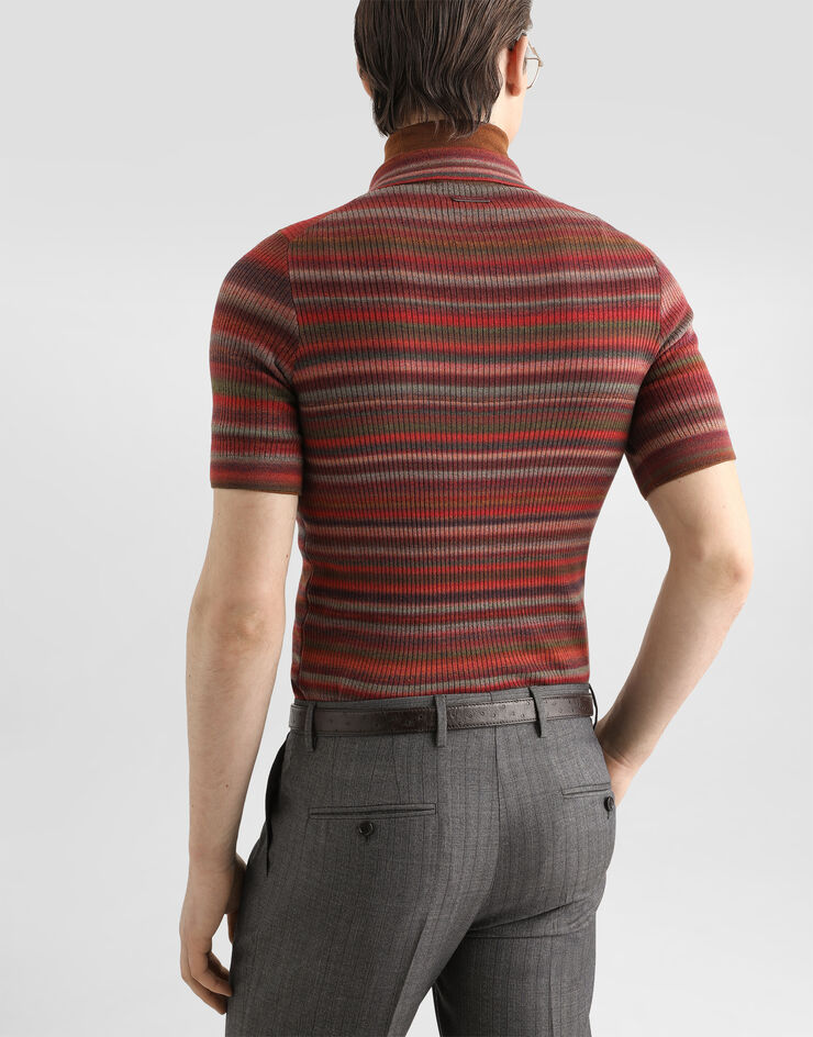 Dolce & Gabbana Striped wool polo shirt  GXZC1TJDVL2