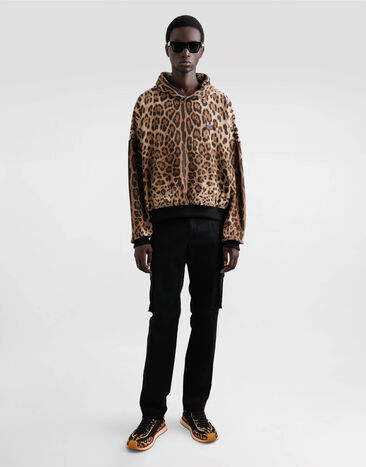 Dolce & Gabbana Cotton hoodie with tag Print G9BJATFS785